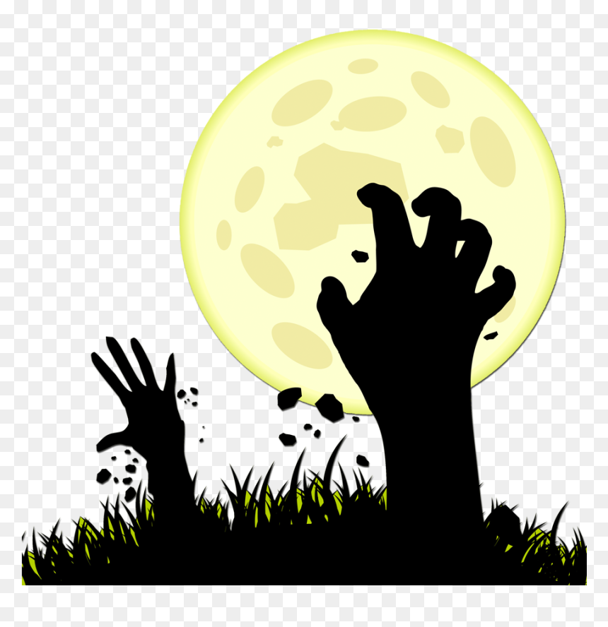 Hands Coming Up From Ground, HD Png Download - zombie hand png