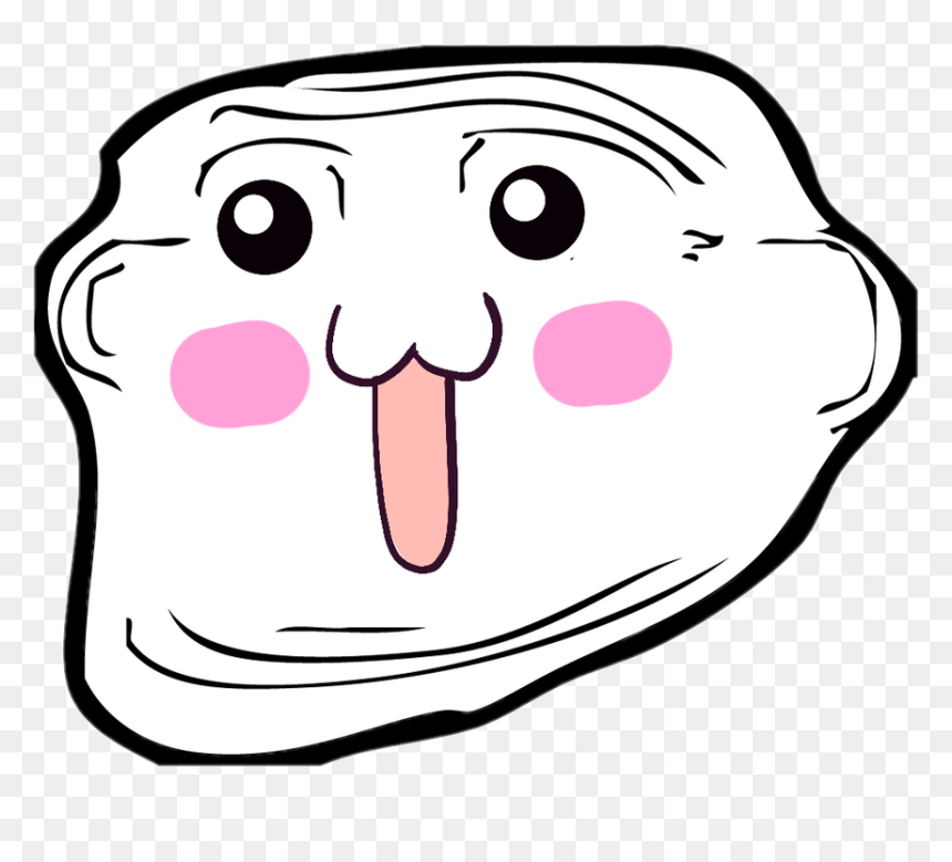 Troll Kawaii Png, Transparent Png - kawaii face png