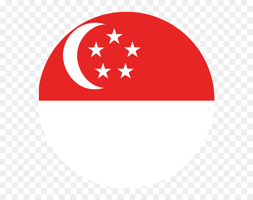 Singapore Flags With Merlion, HD Png Download - red flag png