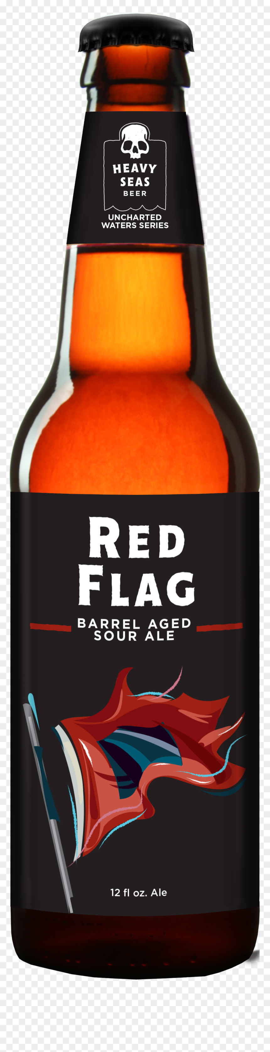 Glass Bottle, HD Png Download - red flag png