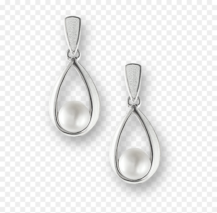 Earrings, HD Png Download - silver ribbon png