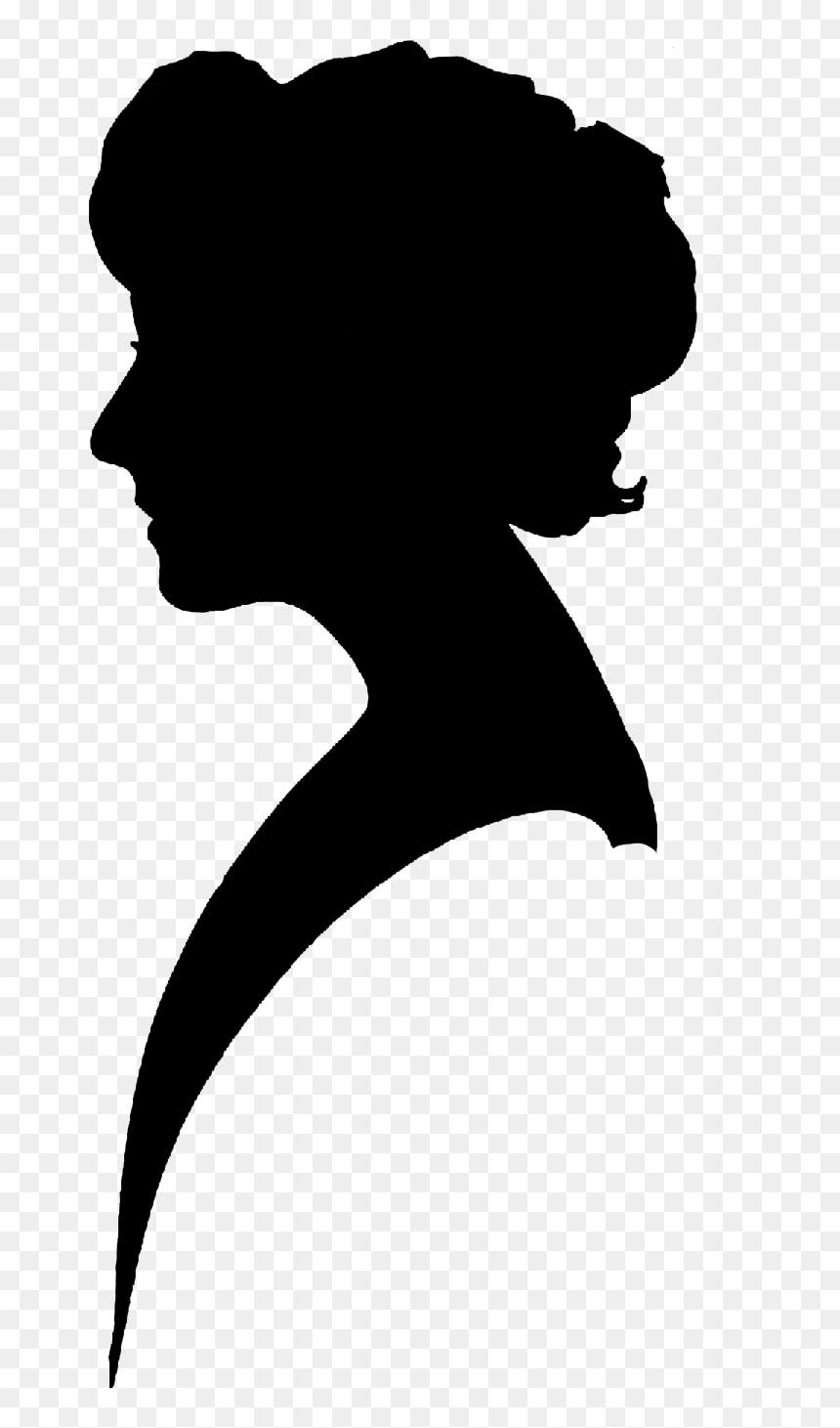 18th Century Woman Silhouette, HD Png Download - crown silhouette png