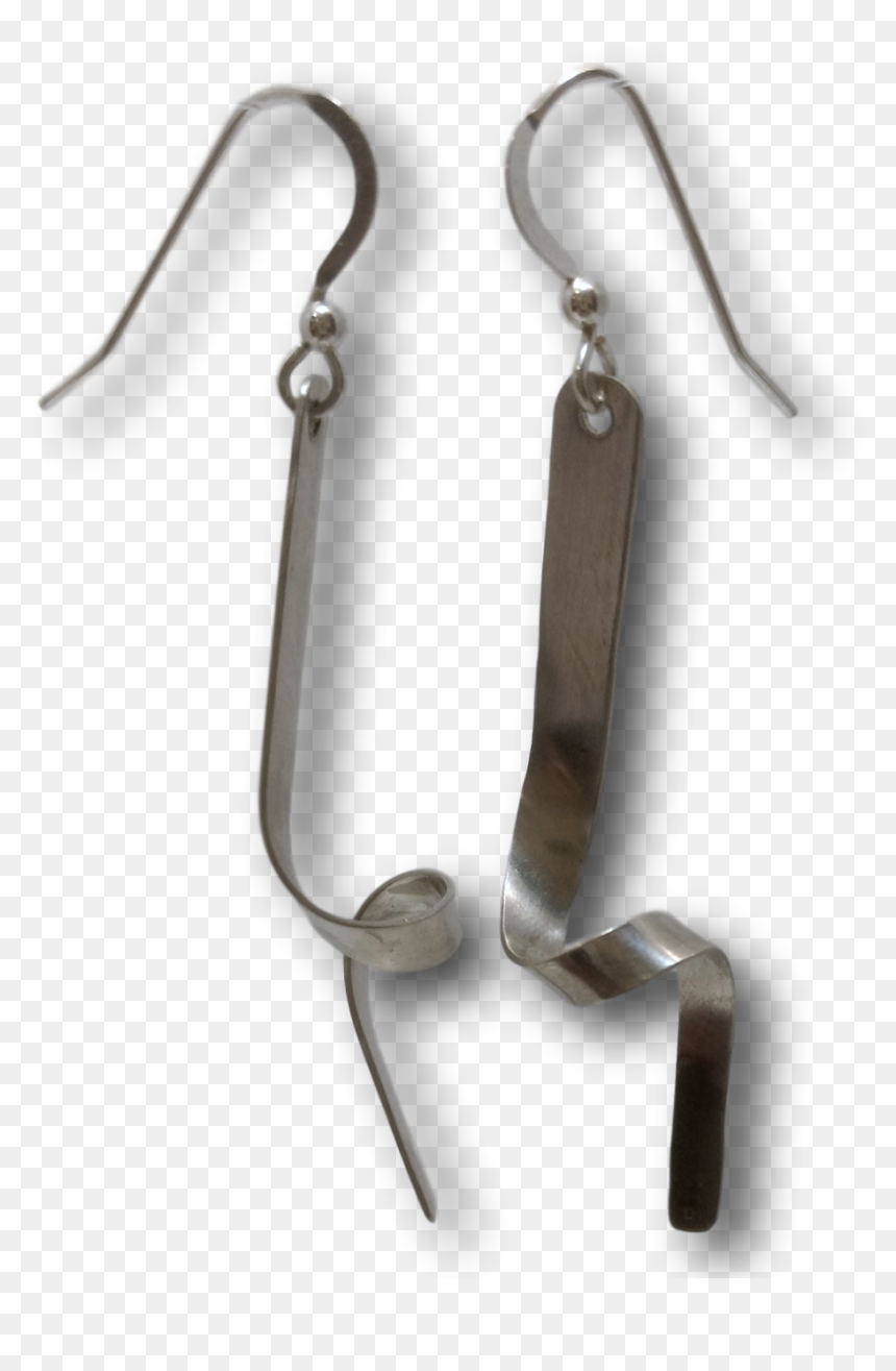 Earrings, HD Png Download - silver ribbon png