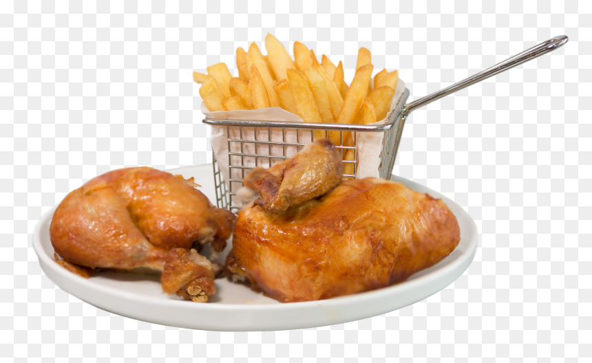 Fried Chips With Roast Chicken, HD Png Download - chips png