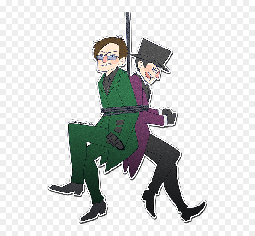Fan Art Penguin And Riddler, HD Png Download - the riddler png