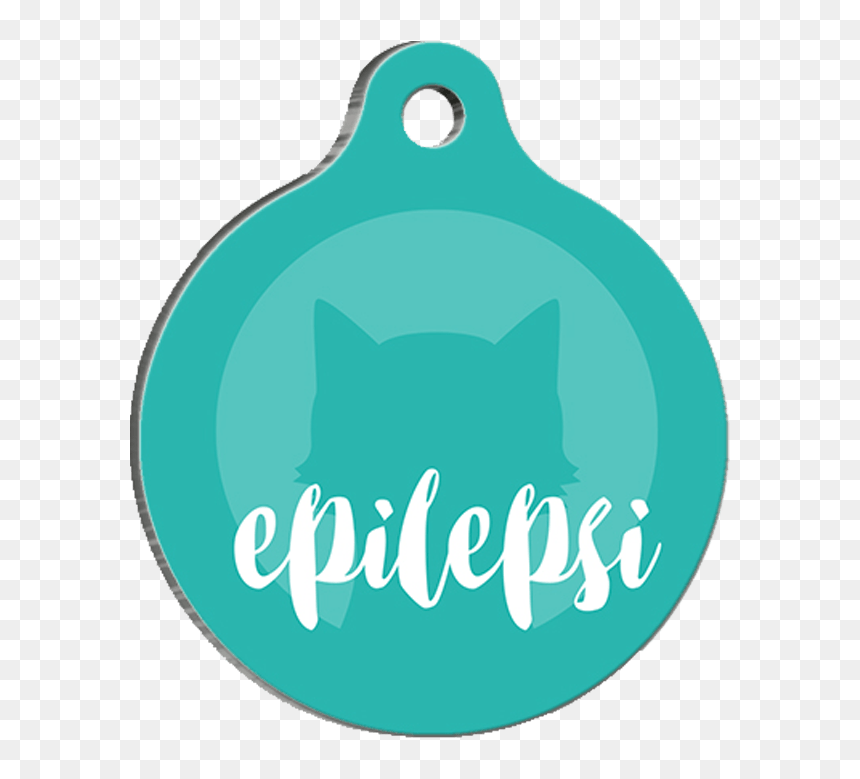 Dalis Pet Tag Epilepsi Yazılı Kedi Yuvarlak Mavi Kedi - Fishing Sign, HD Png Download - yuvarlak png
