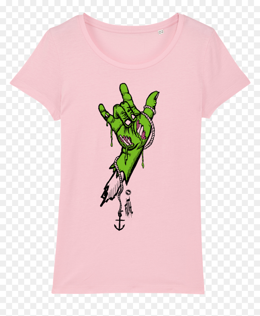 Surf T-shirt Women Pink, Rock Hand Green - Green Lantern, HD Png Download - the riddler png
