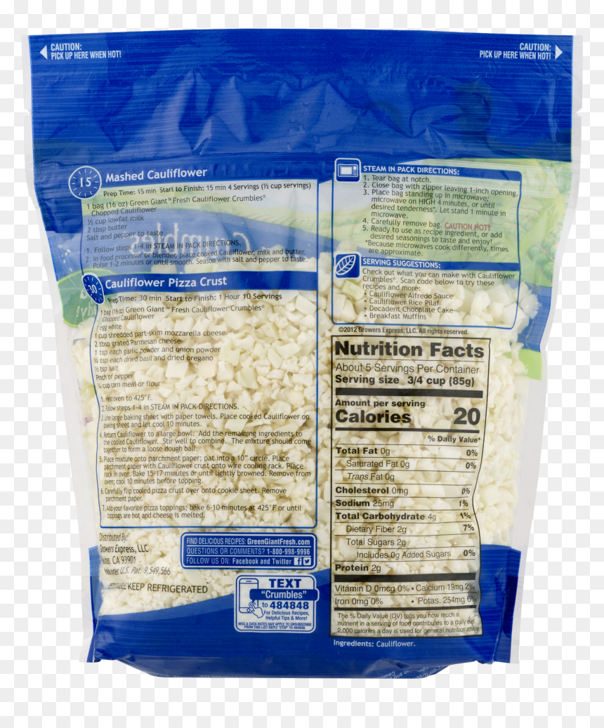 Green Giant Fresh Cauliflower Crumbles, HD Png Download - green giant png
