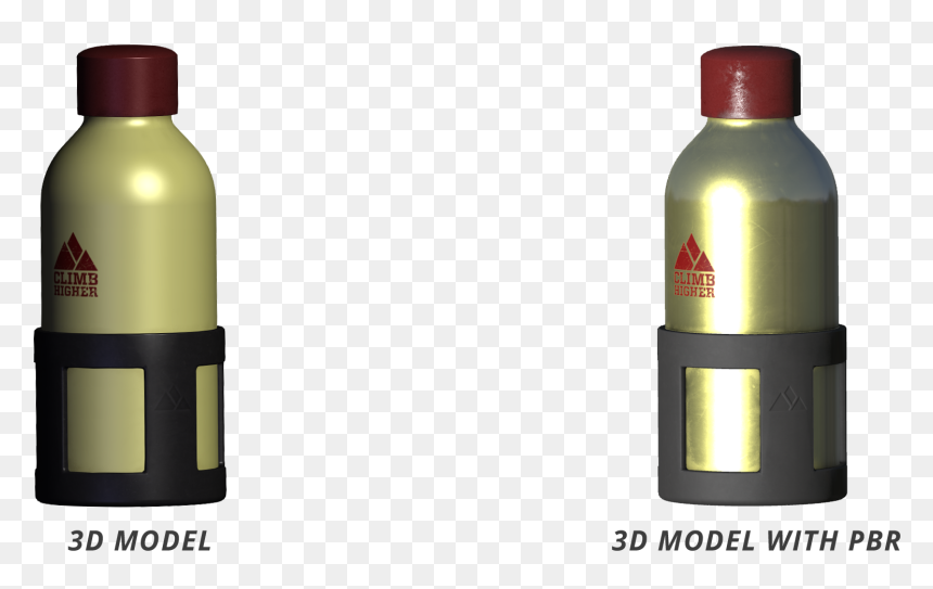3d Model Pbr Comparison - Plastic Bottle, HD Png Download - pbr can png