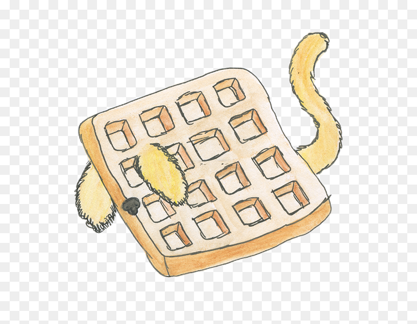 A Waffle With Dog Ears And A Tail - Illustration, HD Png Download - puppy monkey baby png