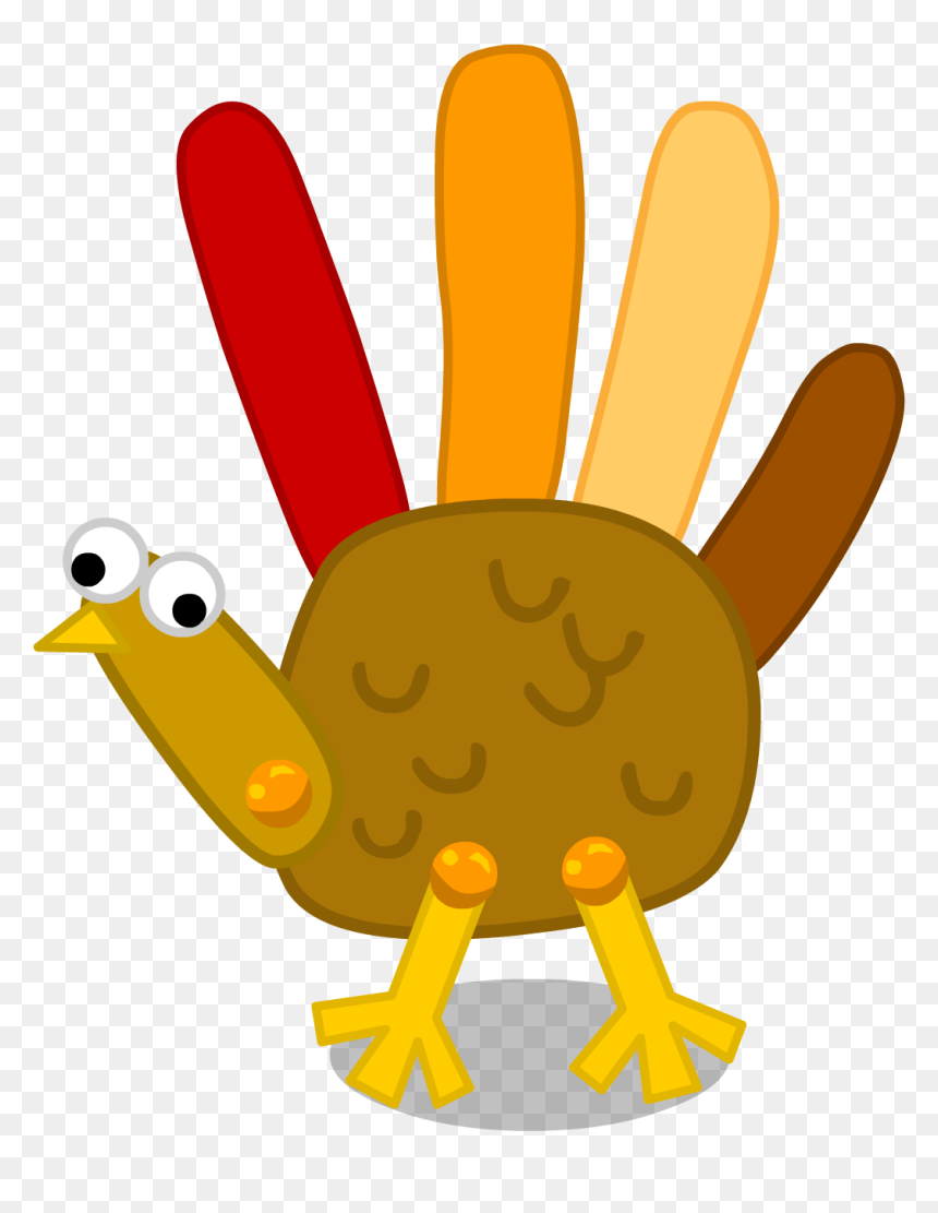 Island Paradise Hand Turkey - Cartoon, HD Png Download - turkey emoji png