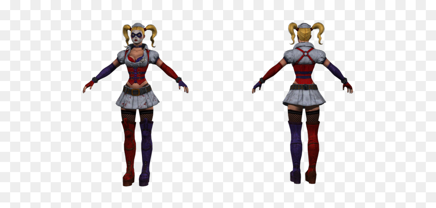 Download Zip Archive - Model Resource Harley Quinn, HD Png Download - batman arkham asylum png