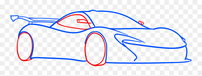 Draw A Cartoon Mclaren P1, HD Png Download - mclaren p1 png