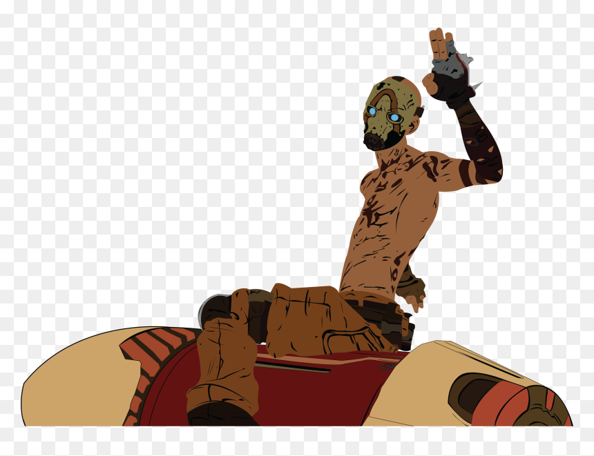 Illustration, HD Png Download - borderlands psycho png