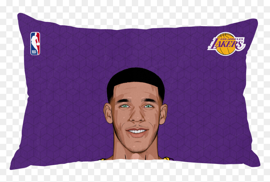 Lonzo Ball Pillow Case Face - Logos And Uniforms Of The Los Angeles Lakers, HD Png Download - lonzo png