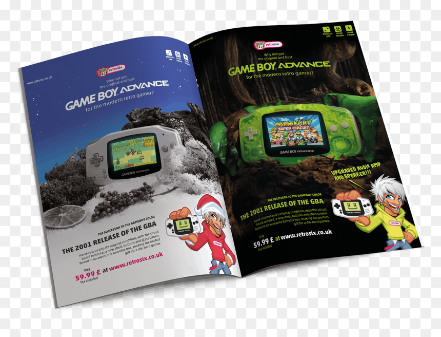 Retrosix Ad - Gadget, HD Png Download - game boy color png