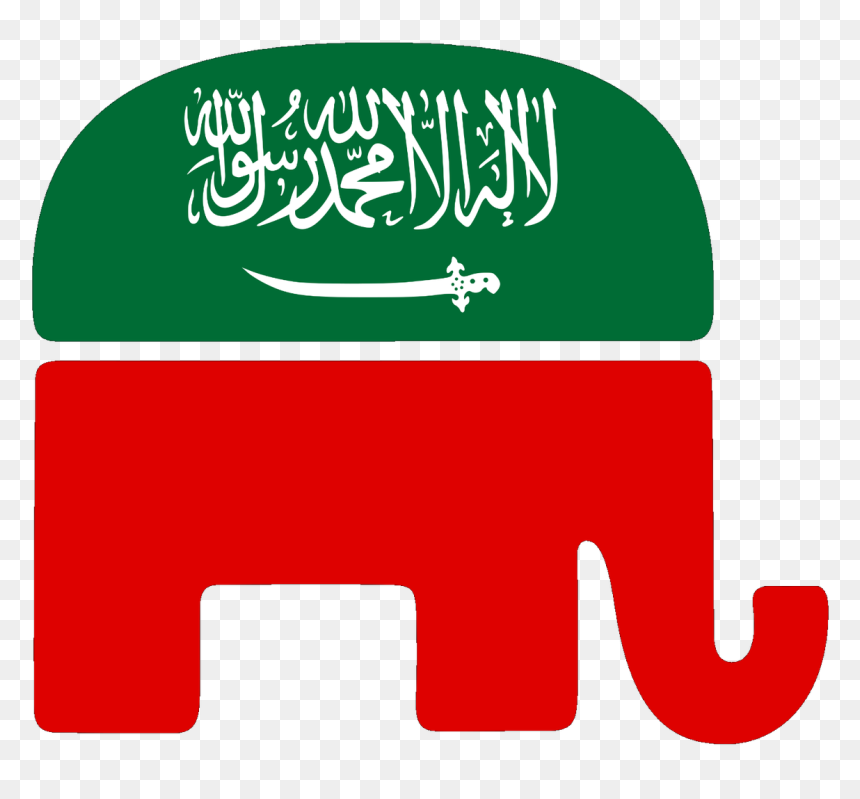 Saudi Arabia Flag, HD Png Download - gop elephant png