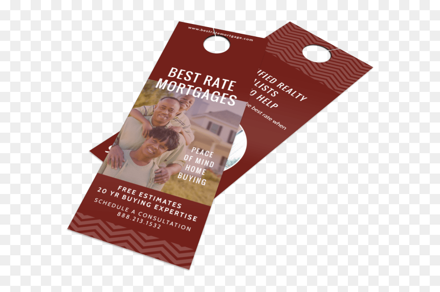 Mortgage Rate Door Hanger Template Preview - Door Hanger, HD Png Download - door hangers png