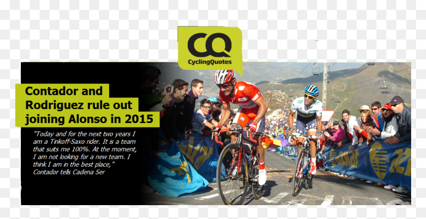 Joaquim Rodriguez And Alberto Contador, HD Png Download - contador png