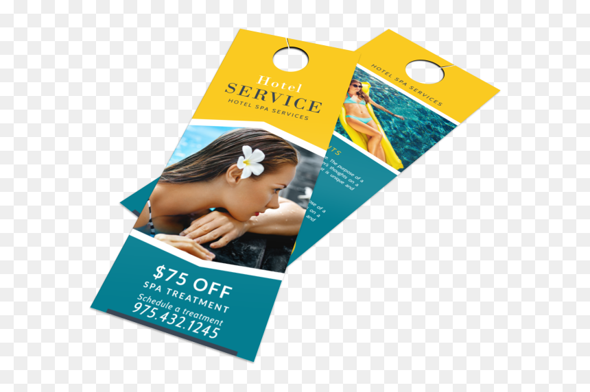 Hotel Service Door Hanger Template Preview - Flyer, HD Png Download - door hangers png