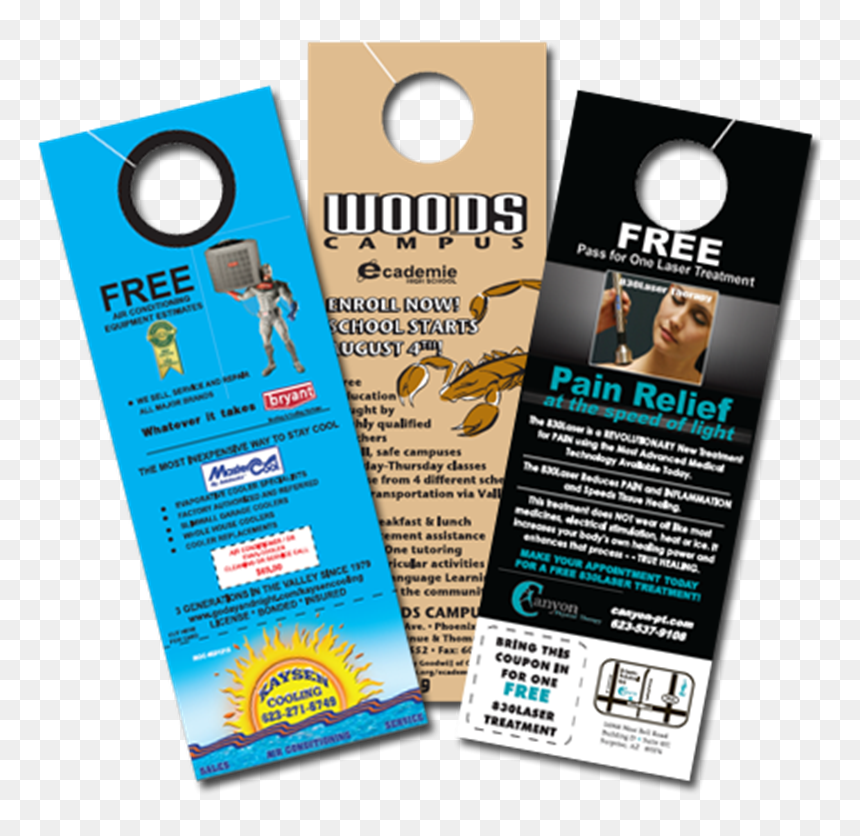 Door Hangers And Flyers, HD Png Download - door hangers png