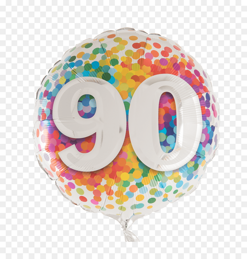 90 Rainbow Confetti - 100 Balloon, HD Png Download - rainbow confetti png