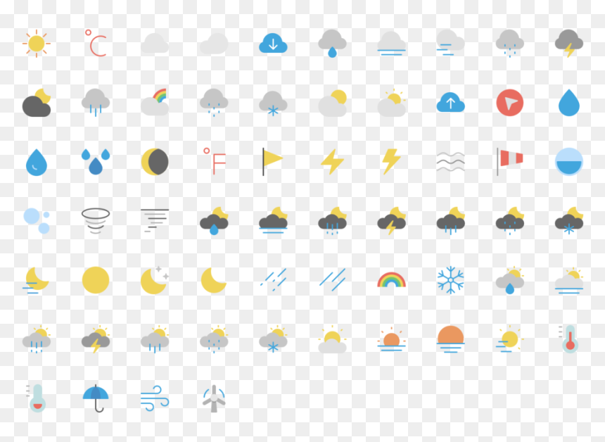 Clip Art, HD Png Download - flat weather icons png