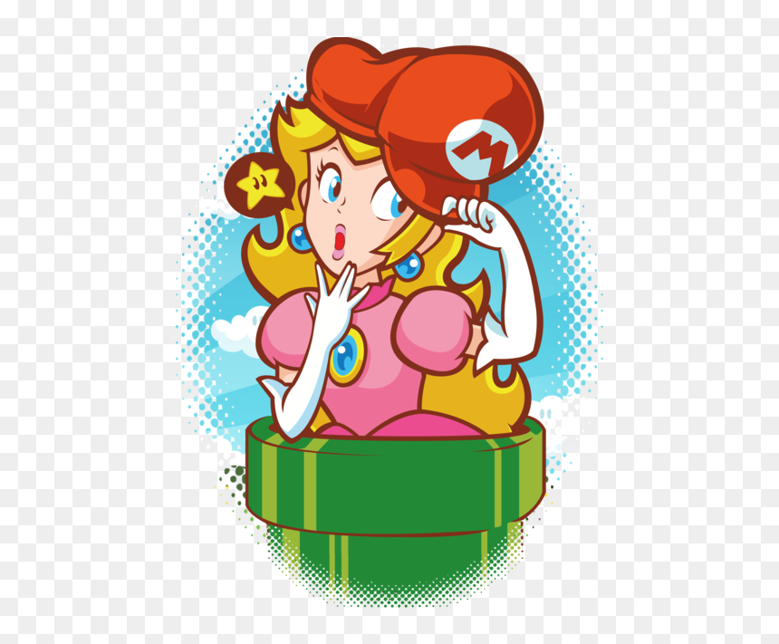 Princess Peach, HD Png Download - luigi death stare png