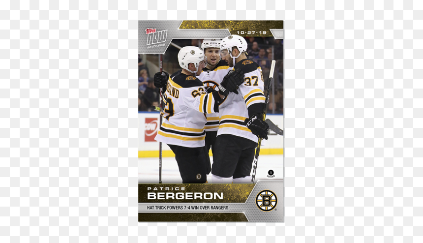 Nhl Topps Now® 9 Sticker Pack - Boston Bruins, HD Png Download - patrice bergeron png