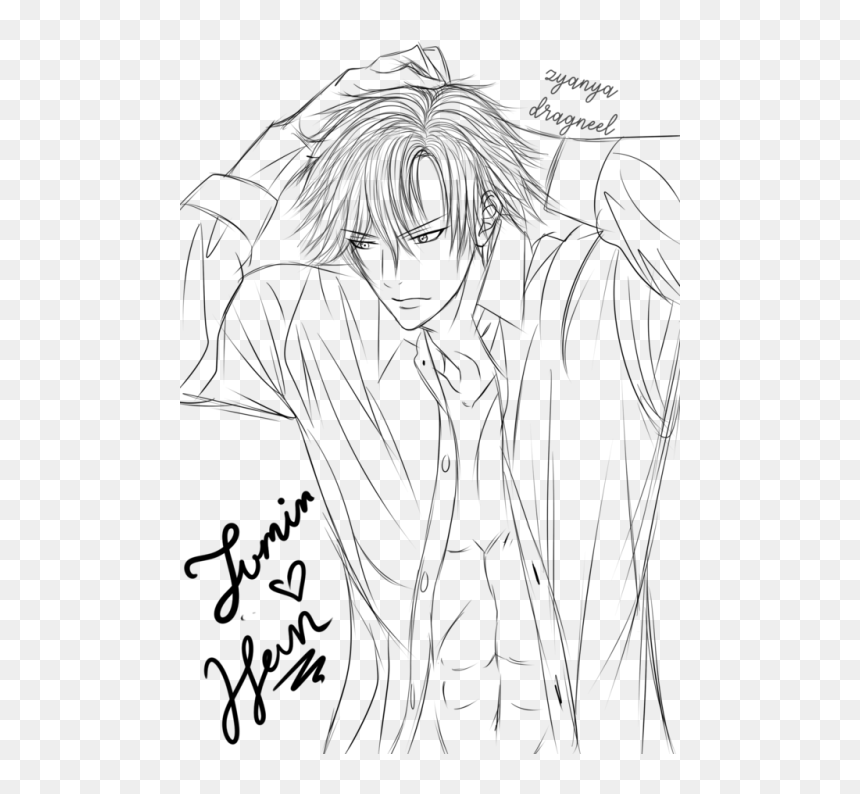 Zen & Jumin Han- Mystic Messengerლ (500x740), Png Download - Line Art, Transparent Png - jumin han png