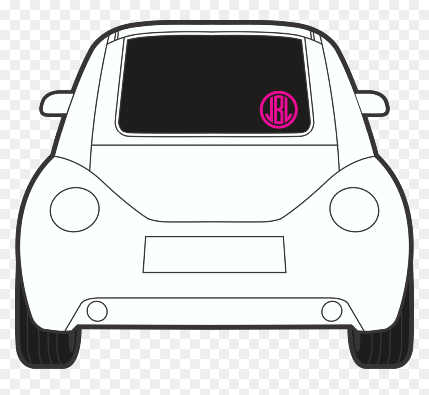 Circle Monogram W/circle Frame Vinyl Decal - Volkswagen New Beetle, HD Png Download - monogram frames png