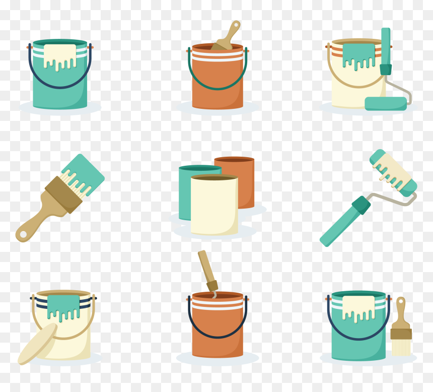 Transparent Clipart Paint Brush Border, HD Png Download - bote de pintura png