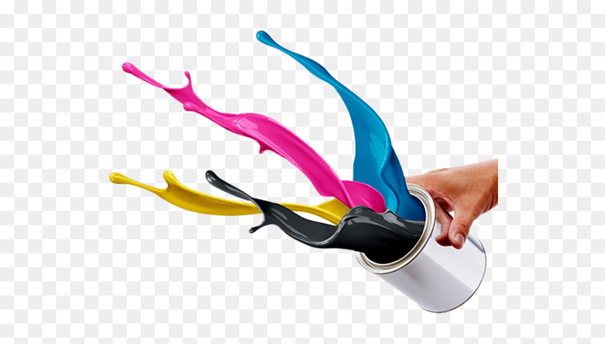 Cmyk Colour Design, HD Png Download - bote de pintura png