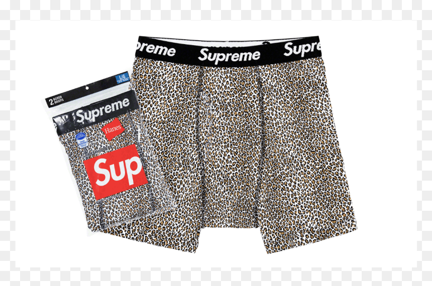 Supreme Hanes Leopard Boxer, HD Png Download - supreme bogo png
