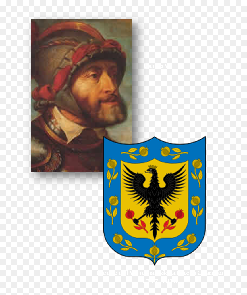 El Primer Escudo De Colombia, Como Una Entidad Conjunta, - Holy Roman Emperor Charles V Painting, HD Png Download - escudo de colombia png