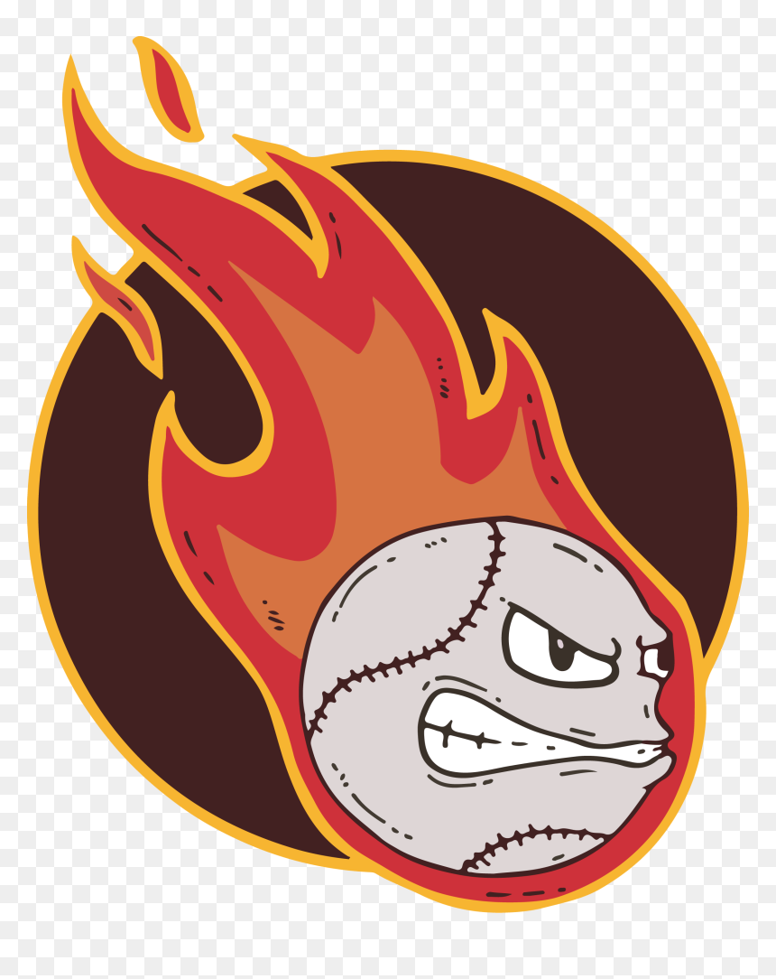 Cartoon, HD Png Download - baseball fire png