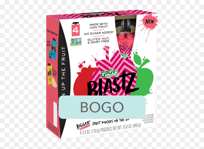 Gogo Squeez Blastz Fruit Pouches, HD Png Download - jewel osco png