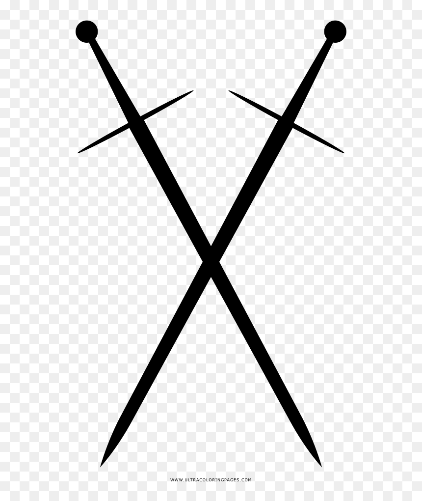 Swords Coloring Page - Symmetry, HD Png Download - espadas png