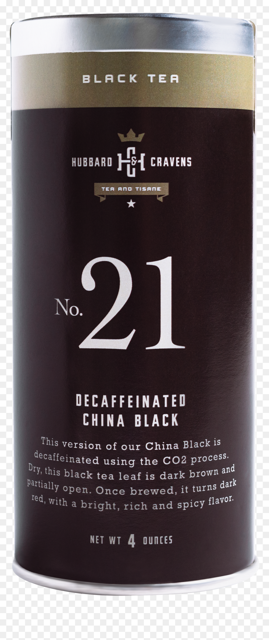 Black Tea, Decaf China Black Tea Tin On Transparent - Stout, HD Png Download - caffeine molecule png