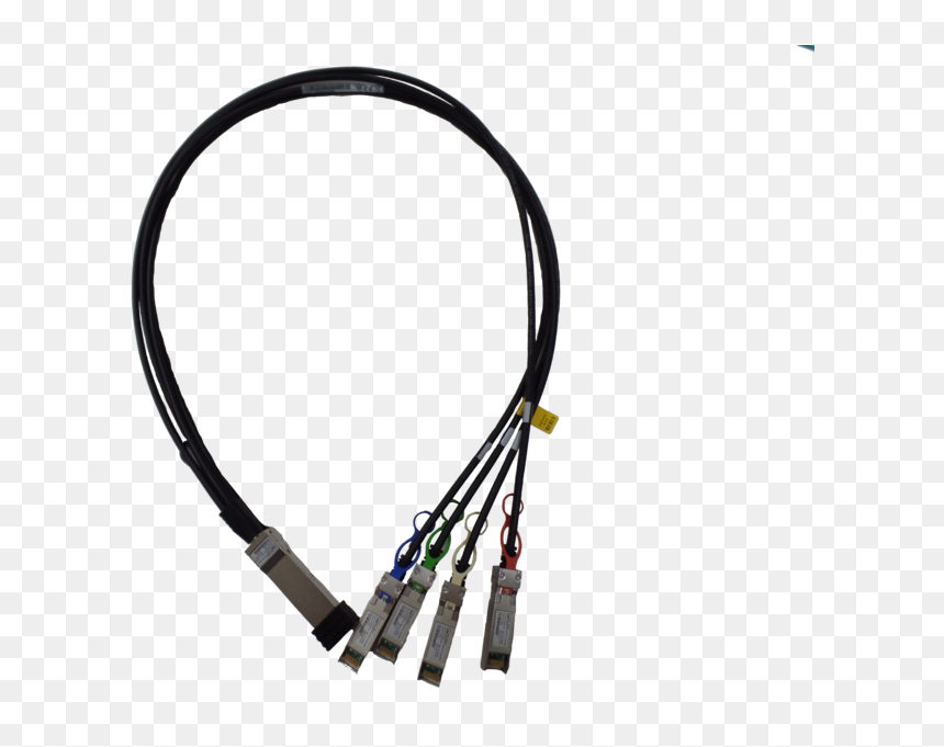 Hpe 100gbe Qsfp28 To 4x25gbe Sfp28 1m Direct Attach - Speaker Wire, HD Png Download - coax cable png