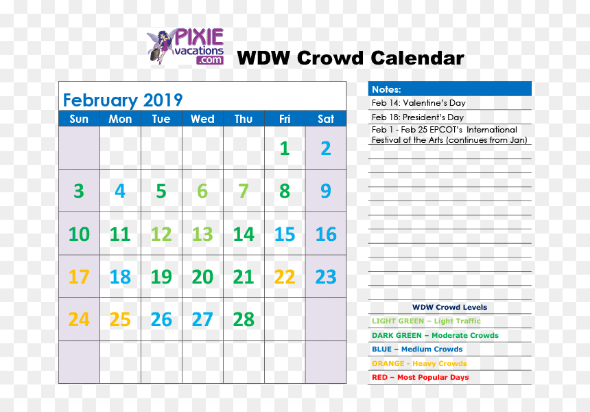 Disney Calendars February 2019, HD Png Download - walt disney world png
