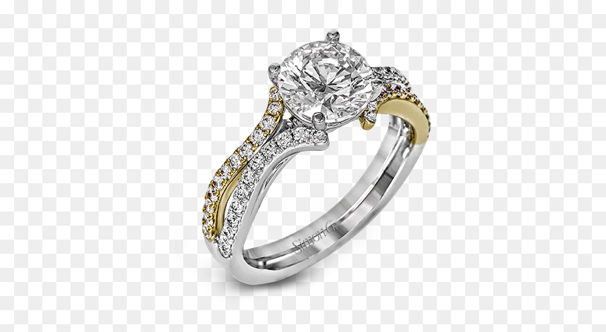 18k Two-tone Gold Engagement Ring Tipton"s Fine Jewelry - Engagement Ring, HD Png Download - one ring png