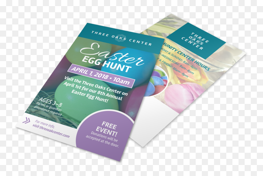 Fun Easter Egg Hunt Flyer Template Preview, HD Png Download - egg hunt png