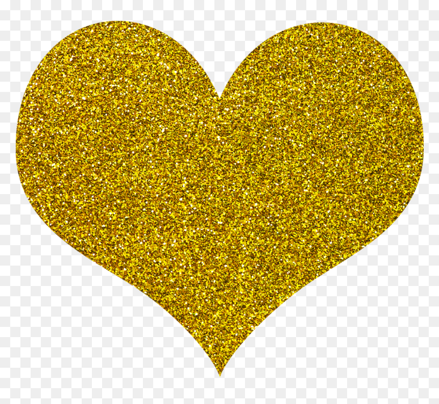 Gold Heart Png Download - Gold Glitter Heart Transparent, Png Download - glitter trail png