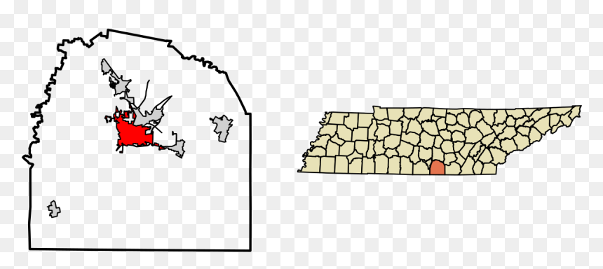 Tennessee County Map, HD Png Download - winchester png