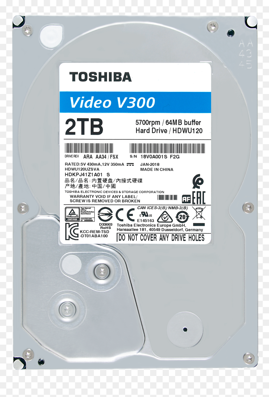Toshiba Video V300 2tb, HD Png Download - toshiba png