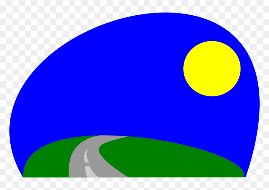 Desenho Estrada Com Paisagem, HD Png Download - moonpng