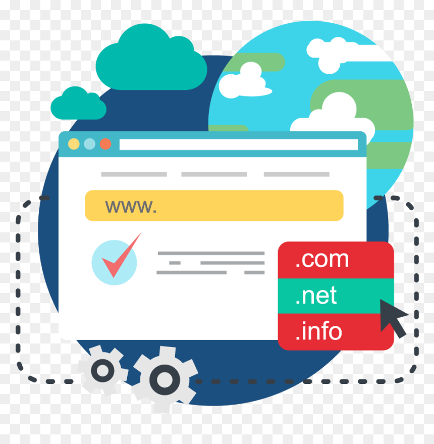 Domain And Hosting Service, HD Png Download - pagina web png