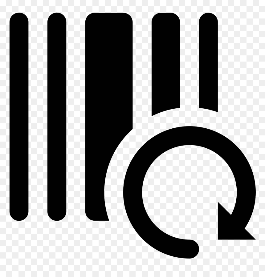 Refresh Barcode Icon - Black-and-white, HD Png Download - long barcode png