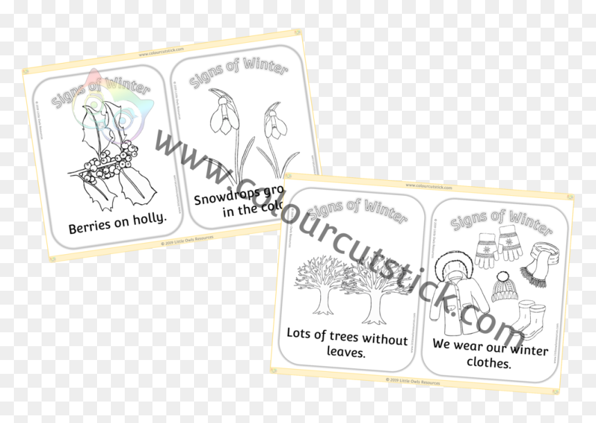 Signs Of Winter Colouring Ccs Cover - Sketch, HD Png Download - snow bank png